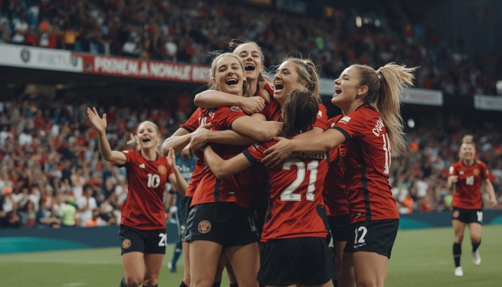 Underdog team celebrating historic win at Women’s World Cup