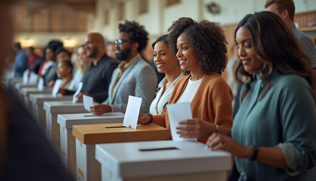 Citizens participating in elections