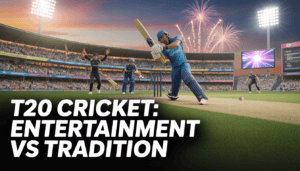 T20 cricket match showcasing entertainment-focused evolution of the sport