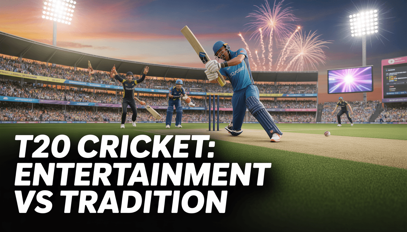 T20 cricket match showcasing entertainment-focused evolution of the sport