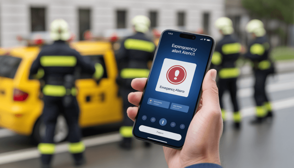 Emergency alert notification on smartphone