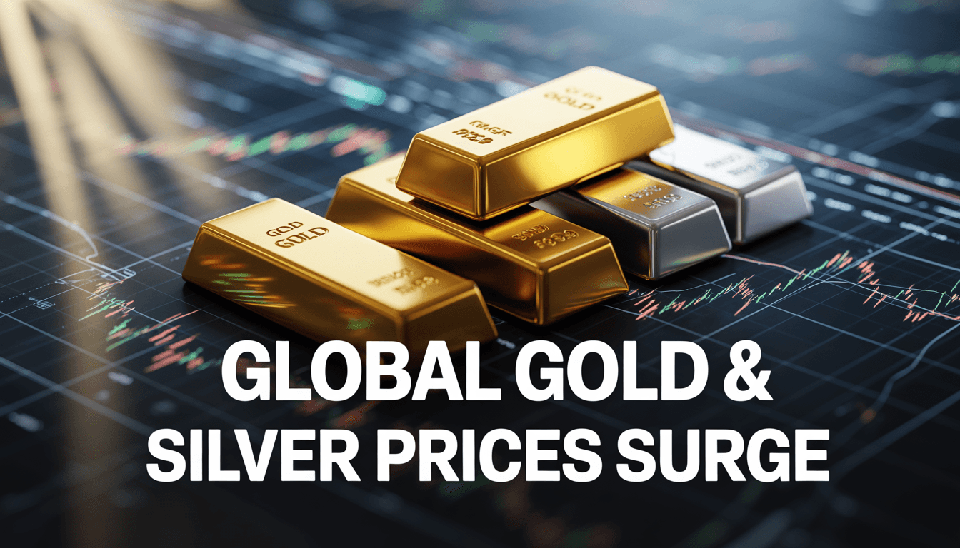 Global gold and silver prices surge amid economic uncertainty