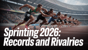 Elite sprinters competing amid record-breaking performances and rivalries in 2026