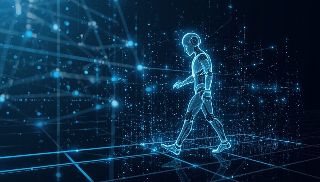 AI robotics movement simulation research