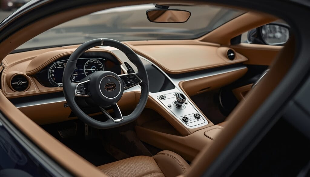 Bugatti luxury hypercar interior design